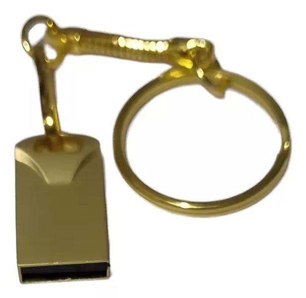 Imagem de PENDRIVE 4GB USB 2.0 mini stick chaveiro Dourado