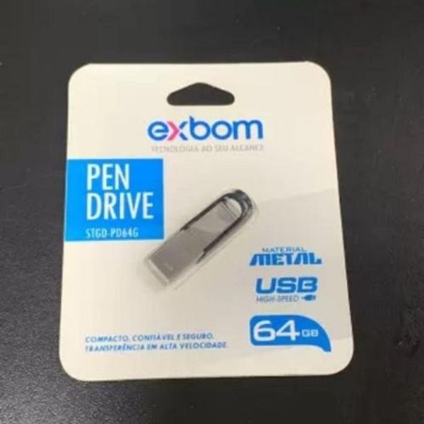 Imagem de Pendrive 64gb Em Metal Compacto Exbom Stgd-pd64gB