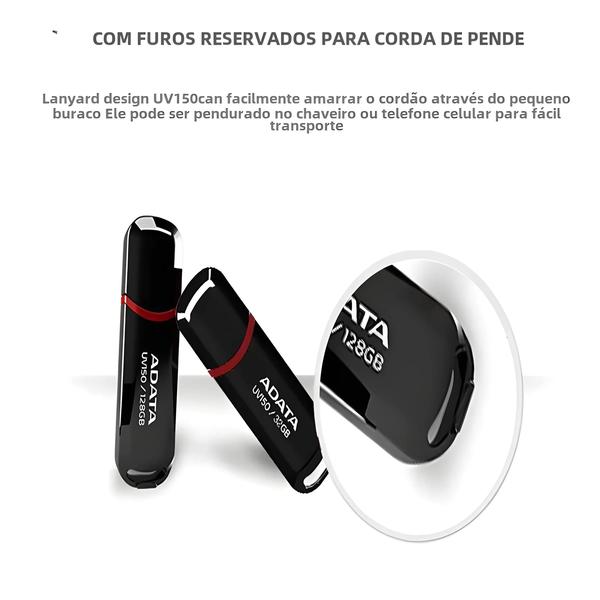 Imagem de Pendrive ADATA UV150 USB 3.2 - Alta Velocidade (32GB, 64GB, 128GB, 256GB)