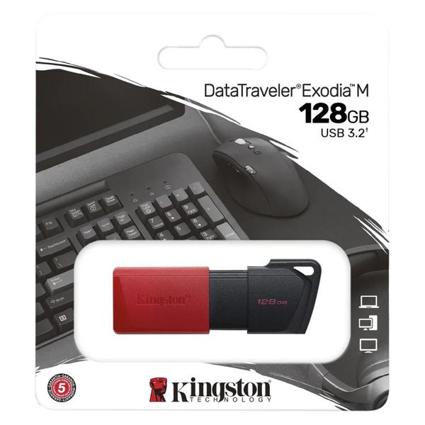 Imagem de Pendrive Kingston DTXM/128 128GB Data Traveler Exodia / USB 3.2 - Preto