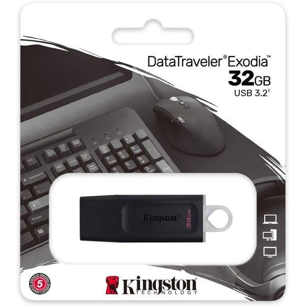 Imagem de Pendrive Kingston Exodia, 32GB, USB 3.2 - DTX/32GB