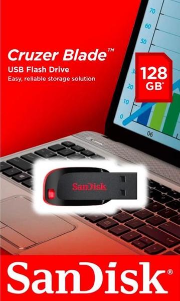 Pendrive Sandisk 128G Usb 2.0 Garantia E Imagem de Pendrive Sandisk 128G Usb 2.0 Garantia E