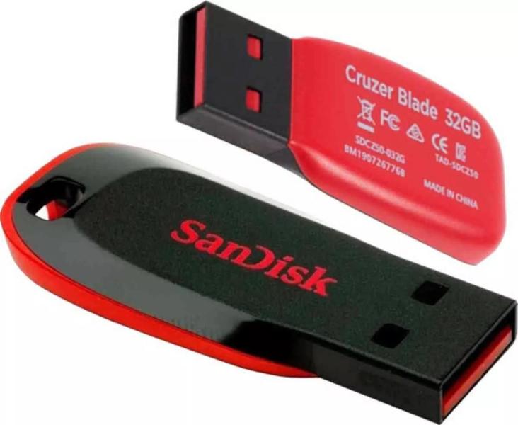 Imagem de Pendrive Sandisk 32gb Cruzer Blade Original Lacrado Musica P32GB