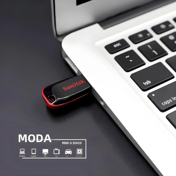 Imagem de Pendrive SanDisk Cruzer Blade - 16GB, 32GB e 64GB - USB 2.0