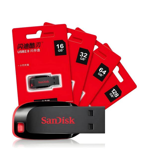 Imagem de Pendrive SanDisk Cruzer Blade - 16GB, 32GB e 64GB - USB 2.0