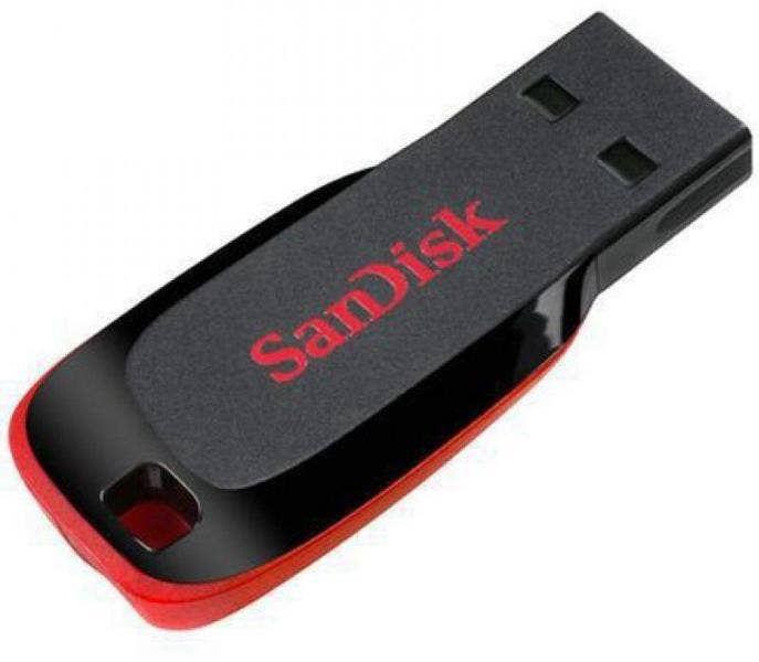 Imagem de Pendrive Sandisk Cruzer Blade 16GB Z50 - Preto/Vermelho