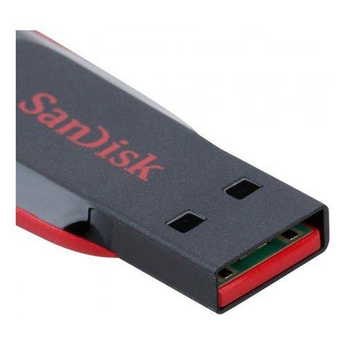 Imagem de Pendrive SanDisk Cruzer Blade 64GB 2.0 preto e vermelho