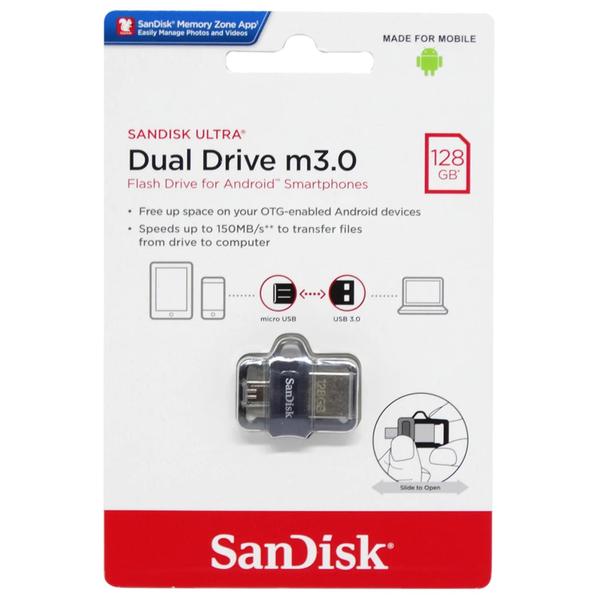 Imagem de Pendrive Sandisk Ultra Dual Drive 128GB / USB 3.0 - (SDDD3-128G-G46)