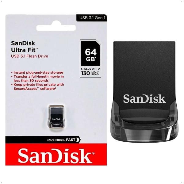 Imagem de Pendrive sandisk ultra fit 64gb