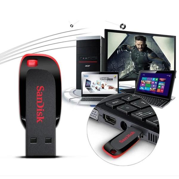 Imagem de Pendrive Sandisk USB 2.0 Z50 Mini - 16GB, 32GB, 64GB e 128GB