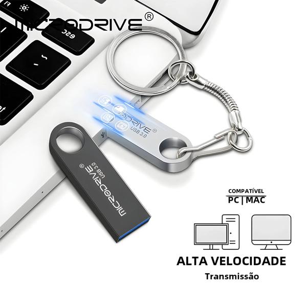 Imagem de Pendrive USB 3.0 de Metal - Alta Capacidade (32GB a 512GB)