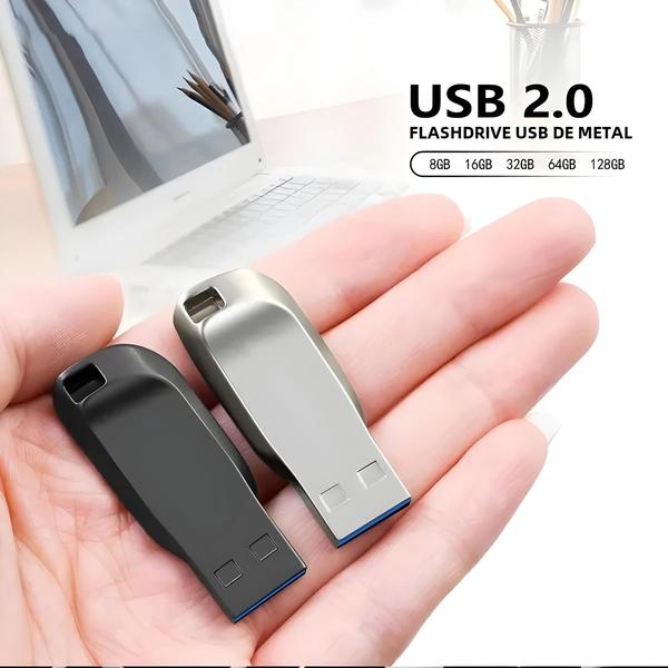 Imagem de Pendrive USB de Metal - Alta Velocidade - 8GB a 128GB