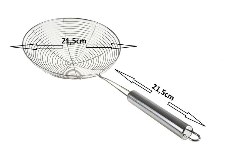 Imagem de Peneira de Aço Inox 21,5cm Frituras Batatas Fritas-R