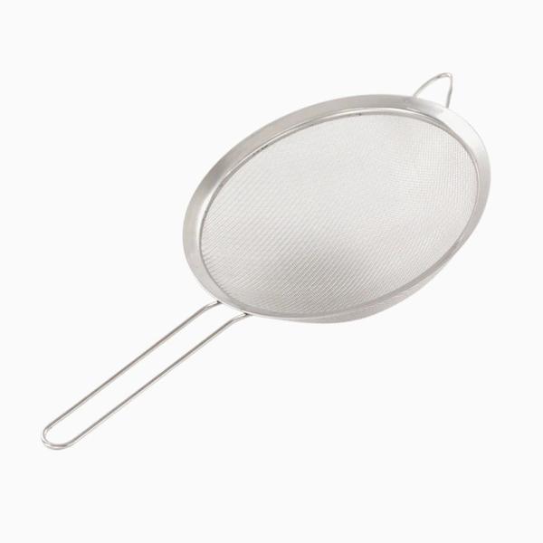 Imagem de Peneira de Cozinha em Aço Inox 14cm - Ideal para Coar, Polvilhar e Escorrer Massas