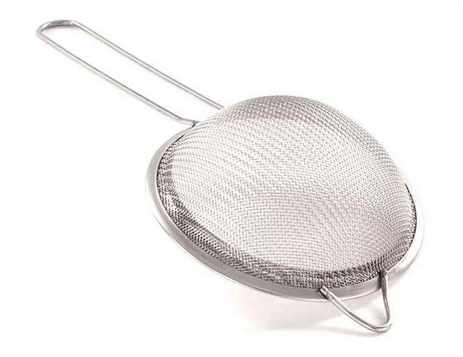 Imagem de Peneira De Inox Luxo 12cm Moderna P/laranja Limão Frutas Etc