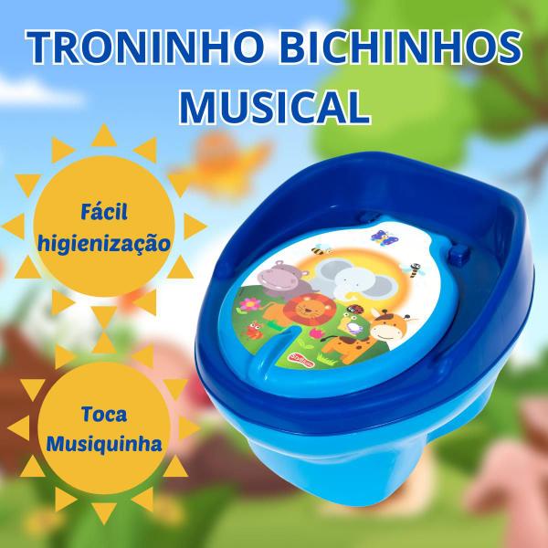 Imagem de Penico Musical Infantil Bebê Menina Menino Troninho Assento Redutor Peniquinho Desfralde Styll