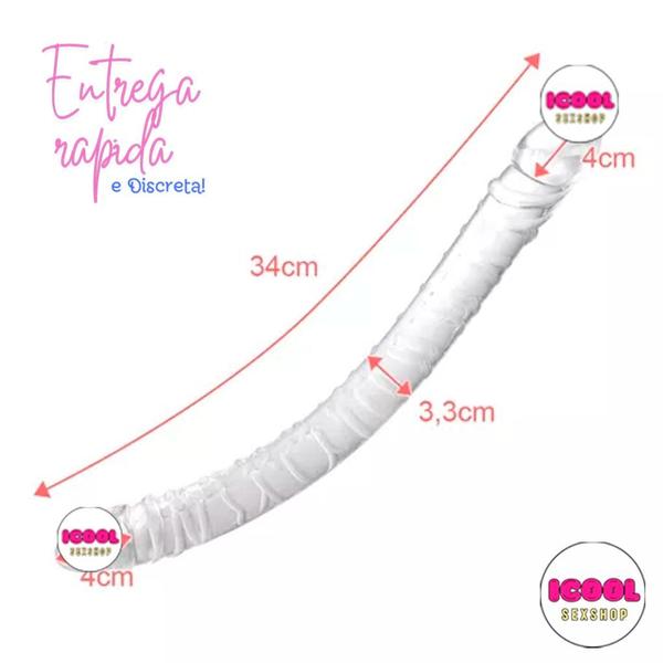 Imagem de Pênis Dildo Realístico Duplo 44cm - Pênis Hawaiano SEX TOYS YJ-