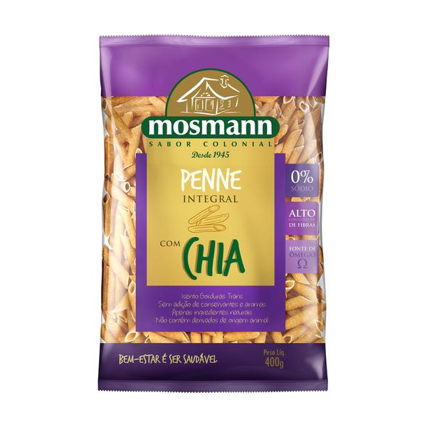 Penne Integral Com Chia Mosmann 400g Imagem de Penne Integral Com Chia Mosmann 400g