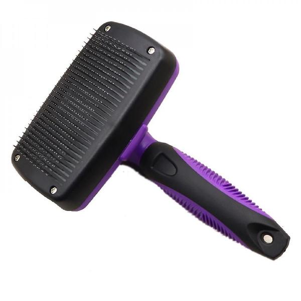 Imagem de Pente de agulha de gato e cachorro, para remover cabelo flutuante (roxo)