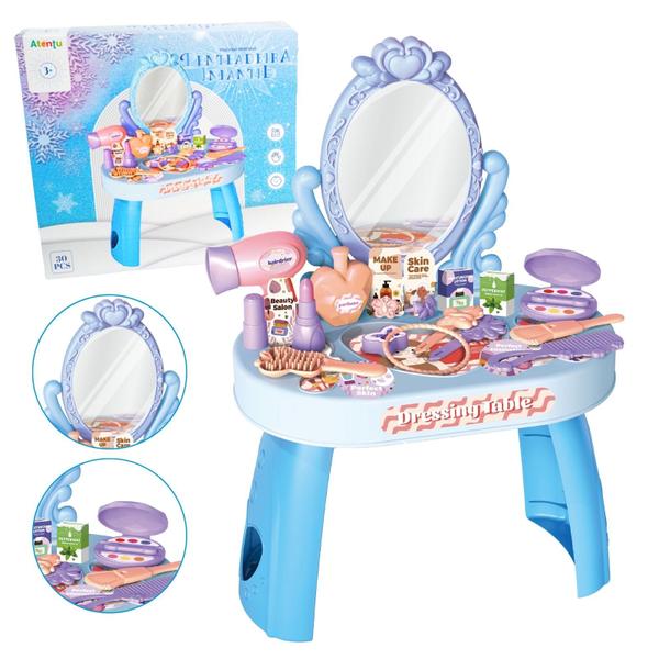 Penteadeira Infantil com Acessórios Maquiagem Brinquedo Beleza - ATENTU