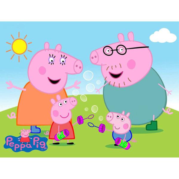 Imagem de Pepa Pig Família Papel De Arroz Para Bolos A4