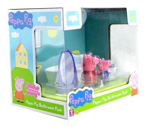 Imagem de Peppa Pig Cenário Banheiro  Com bonecos Peppa E George   - Sunny
