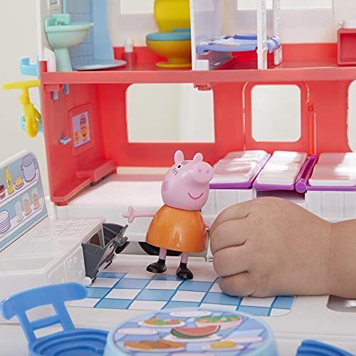 Imagem de Peppa Pig Peppa's Adventures Peppa's Family Motorhome Brinquedo pré-escolar, veículo para trailer, reproduz sons e música, idades a partir de 3 anos