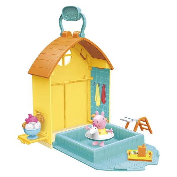 Imagem de Peppa Pig Peppa's Adventures Peppa's Pool Playset Pré-Escolar Brinquedo, Inclui 1 Figura e 4 Acessórios, Idades 3 e Up