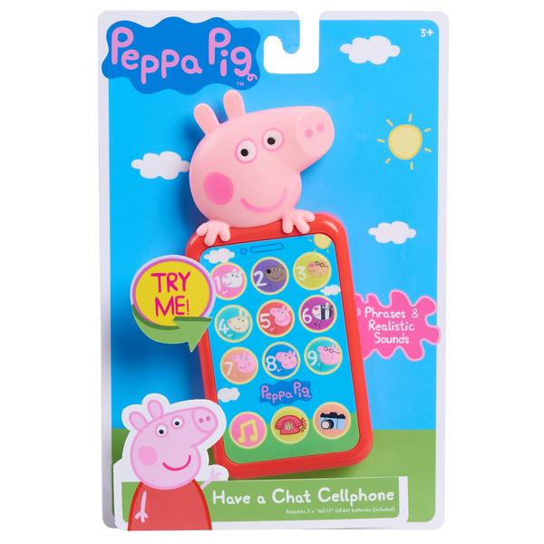 Imagem de Peppa Pig tem um telefone celular de bate-papo, telefone de brinquedo com sons realistas e botões de luz, por Just Play