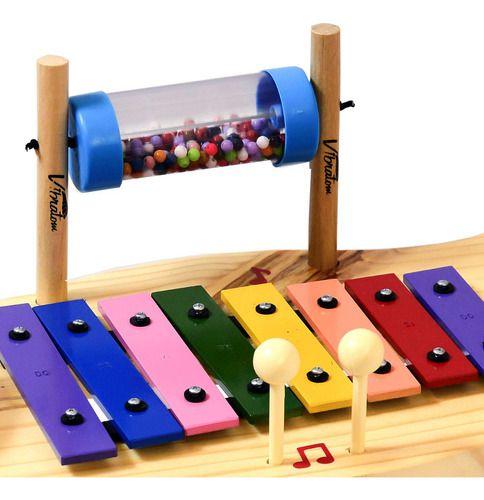 Imagem de Pequena Percussão Baby Infantil Madeira Vibratom Bateria 369