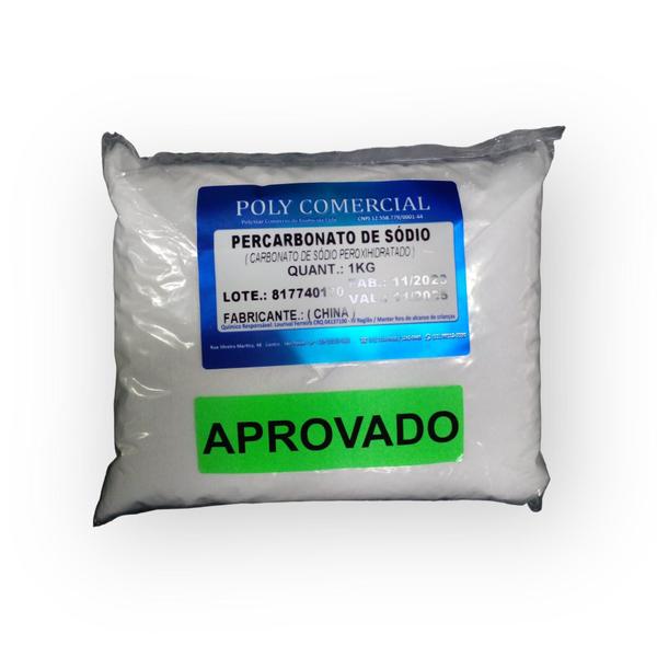 Percarbonato Sodio 13% Carbonato Sodio Peroxi-Hidratado 1 Kg - Poly Imagem de Percarbonato Sodio 13% Carbonato Sodio Peroxi-Hidratado 1 Kg