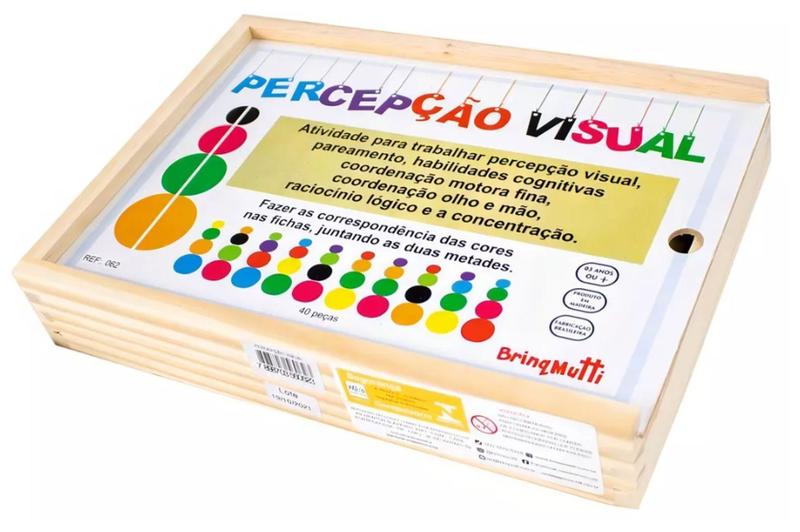 Imagem de Percepção Visual Brinquedo Educativo Madeira