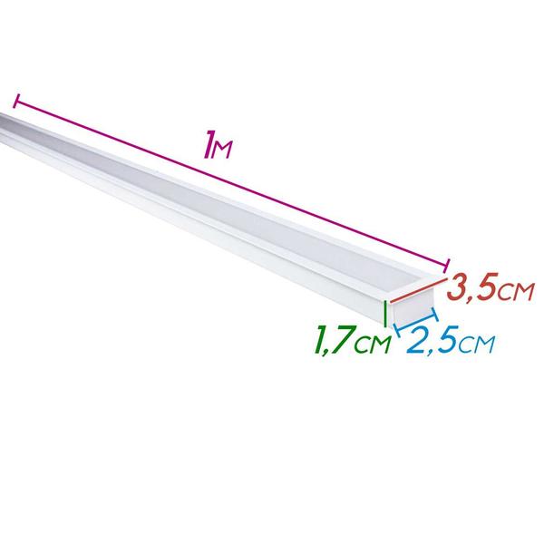 Imagem de Perfil Alumínio Embutir 1m P/ Fita LED Save Energy ST2032