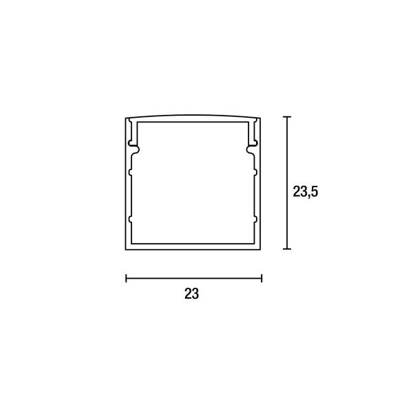 Imagem de Perfil de Sobrepor para Fita Led Blumenau Line 23mm com 3 metros