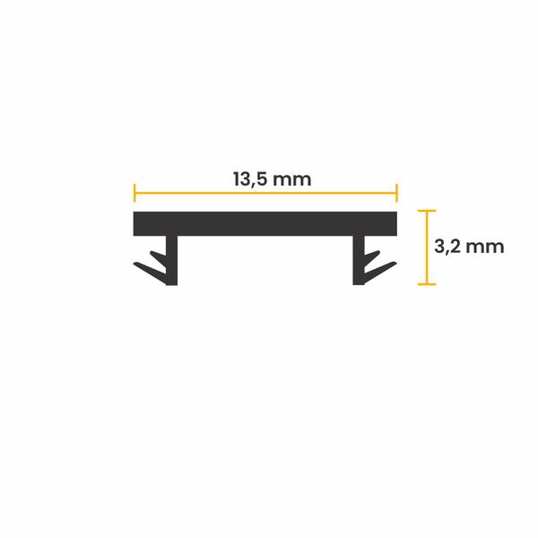 Imagem de Perfil Difusor Led Para Perfil Cintre Em Branco Leitoso de 3000mm Df001 Rometal