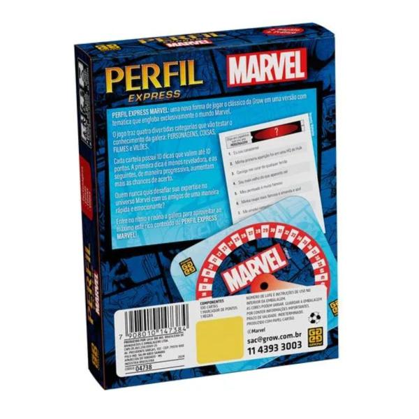 Perfil Express: Marvel - Jogo de Cartas - Grow Imagem de Perfil Express: Marvel - Jogo de Cartas - Grow