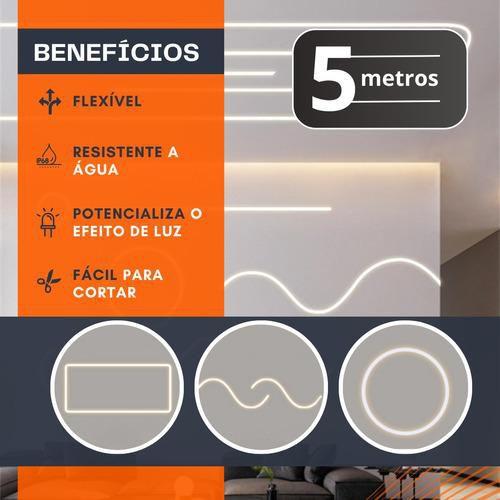 Imagem de Perfil Flexível Sobrepor 5metros Ip68 Uso Externo Sem Emenda