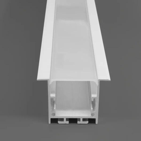 Perfil Para Fita Led Embutir 43x25mm Branco Barra 1 metro - Neo Imports Imagem de Perfil Para Fita Led Embutir 43x25mm Branco Barra 1 metro