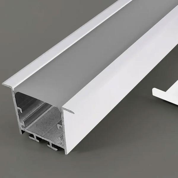 Perfil Para Fita Led Embutir 43x25mm Branco Barra 1 metro - Neo Imports Imagem de Perfil Para Fita Led Embutir 43x25mm Branco Barra 1 metro