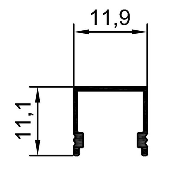 Imagem de Perfil Sobrepor Led 12X11mm Branco 2X1m Baby ilunato