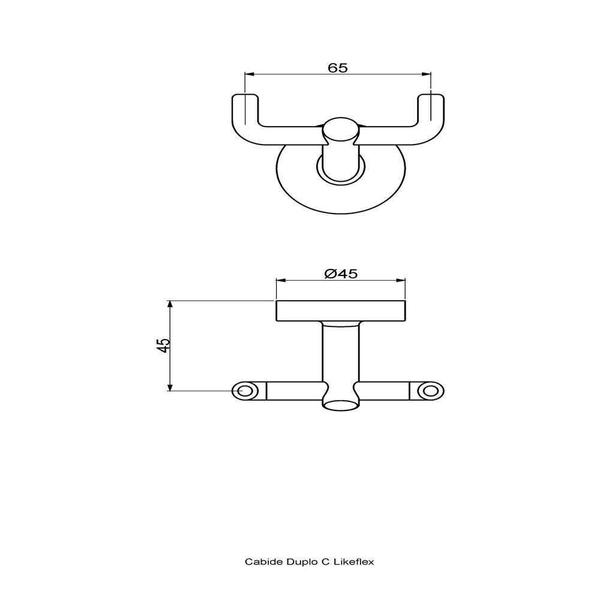 Imagem de Perflex cabide duplo quadra c80 12120710