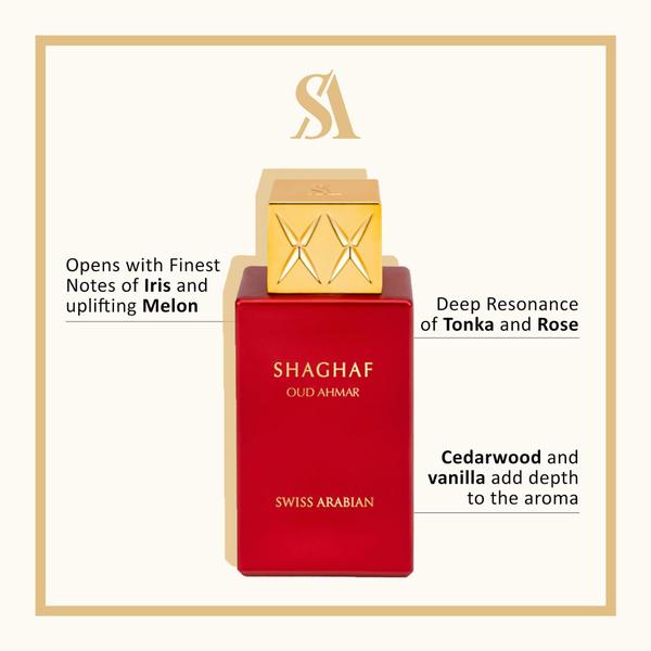 Imagem de Perfume da Arábia Suíça Shaghaf Oud Ahmar Eau de Parfum 75mL