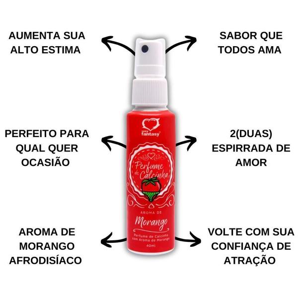 Imagem de Perfume De Calcinha Feminino Spray Intimo 40Ml - Morango