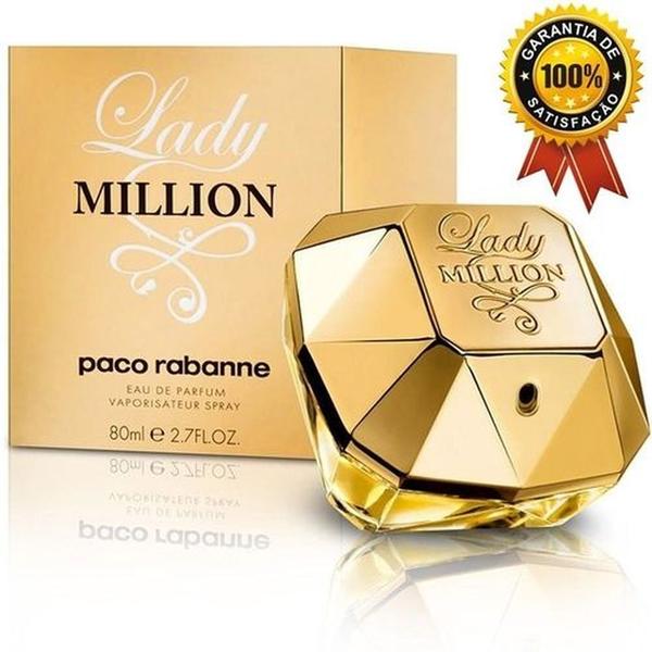 Perfume Lady Million - Paco Rabanne 80ml - Eau de Parfum - Feminino Original - Lacrado... Perfume Lady Million - Paco Rabanne 80ml - Eau de Parfum - Feminino Original - Lacrado...