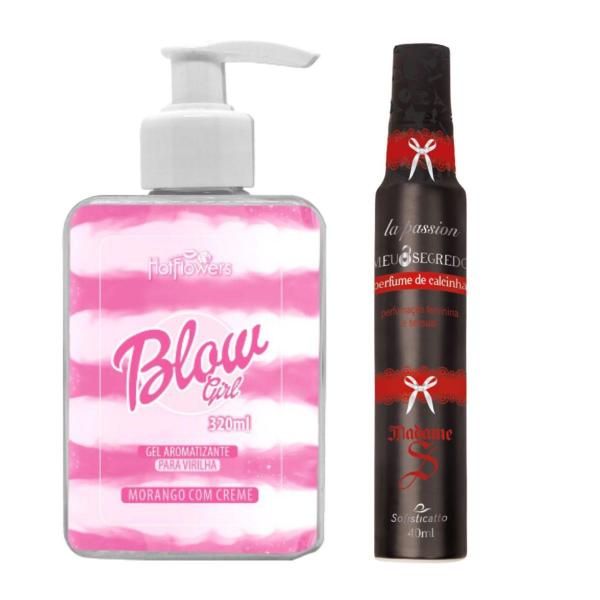 Imagem de Perfume Lingerie e Creme Blow Girl Gel Rosa Virilha Cheiroso