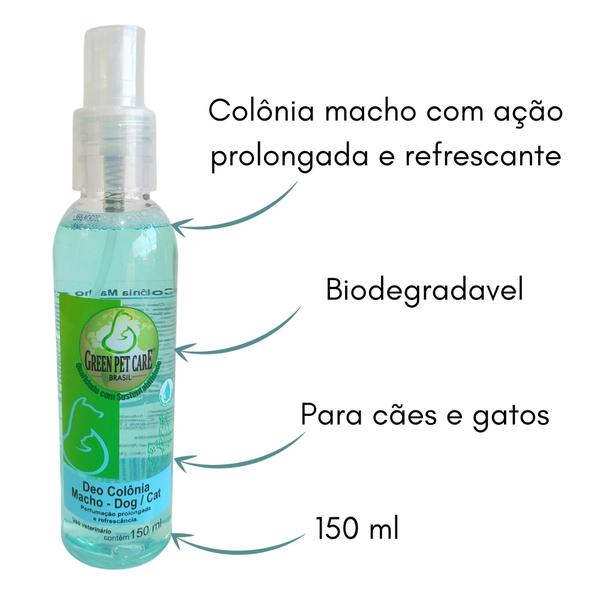 Imagem de Perfume Para Cachorro Gato Macho Banho Tosa 150ml Green Pet