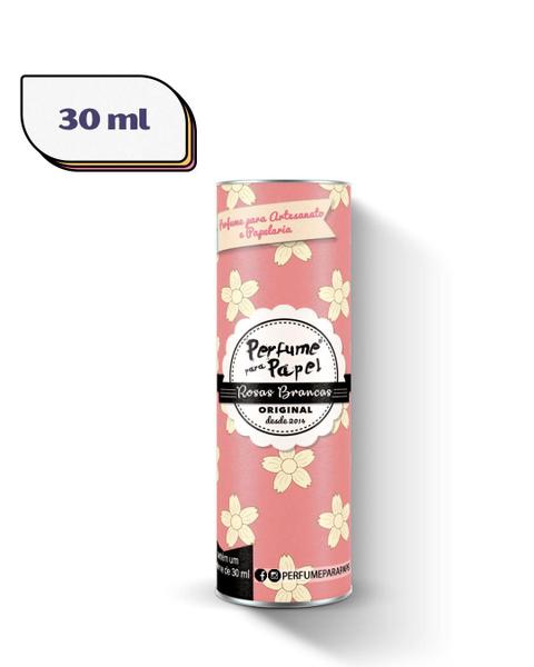 Imagem de Perfume Para Papel Aroma Rosas Brancas 30Ml Artesanato