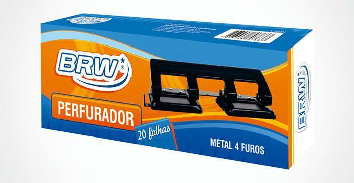 Imagem de Perfurador de Papel Grande para 4 furos BRW PF1004 20 folhas