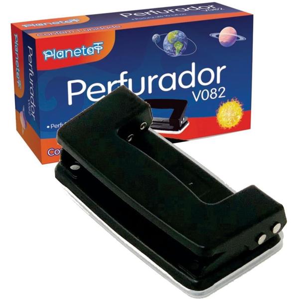 Imagem de Perfurador de Papel PL820 para 10 Folhas 2 Furos Preto