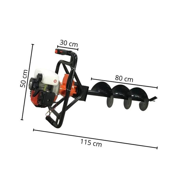 Imagem de Perfurador de Solo Gasolina 52cc Iwps3b2t52 C/ 3 Brocas e Extensor - Importway